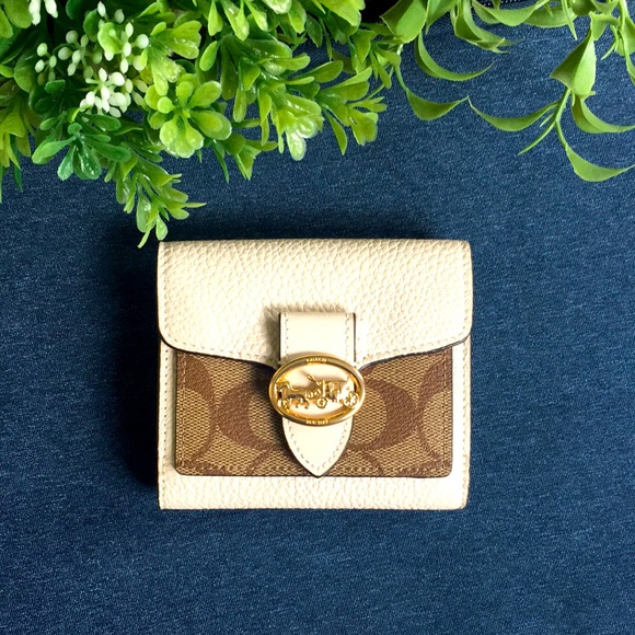 🛍HP🛍 Coach Women’s Wallet Beige Tan Brown Golden Chariot NWT Cash Card pockets - Picture 3 of 11